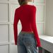 DiYun European And American Y2K Hot Girl Style Sexy Solid Color Long Sleeve T-Shirt Women's Clothing 2025 Autumn/Winter_ecoleips.com
