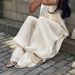 Women's French Style Bubble Jogger Pants Autumn/Winter Casual Elegant Long Trousers Polyester Thin Material For Spring/Summer_ecoleips.com