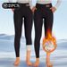 Women’s Fleece-Lined Leather Trim Leggings – Winter Warm Stretch Pants (S-XXL, Black/Grey/Navy/Burgundy)_ecoleips.com