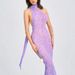 European And American Cross-border 25 Strapl Sexy Halter Neck High-waisted Sheer Mesh One-shoulder Slim-fit_ecoleips.com