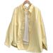 2025 New Dopamine Milk Yellow Pure Cotton Shirt Women, Loose Fit Summer Layering Shirt, Outerwear For Sun Protection_ecoleips.com