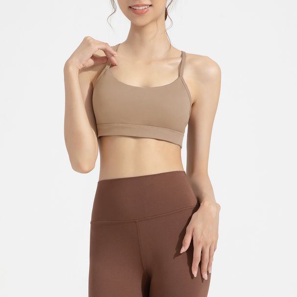 Women's Clothing Sports Bra Beautiful Back High Strength Shockproof Yoga Vest Running Fitness Bra_ecoleips.com