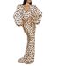 Retro Polka Dot V-Neck Dress With Puff Sleeves – Flattering Waist-Defining Midi Dress In White, Blue & Black (S-3xl)_ecoleips.com