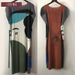 New Pleated Spring-summer European And American Printed Graffiti Character Sleeveless With Belt, High-end Women's Dress_ecoleips.com