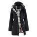 Women’s Trench Coat With Plaid Lining & Inner Pockets – Elegant Longline Jacket (Water-Resistant Polyester, Zip-Front Hooded Coat)_ecoleips.com