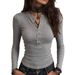 2026 Cross-border European And American Independent Site Western Bohemian Button Long Sleeve T-shirt_ecoleips.com