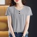 The Korean-Style, Stylish, Age-Reducing Round-Necked Short-Sleeved Top Is Perfect For Summer Outfits A Great Choice Fo_ecoleips.com