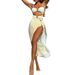 Women's Clothing New Solid Color Sexy Mesh Long Dress Three-Piece Swimwear Bikini_ecoleips.com