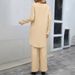 Women's Clothing Women's Long Sleeved Irregular Hem Tops With Elastic Waist And Wide Leg Trousers_ecoleips.com