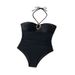 Women's Clothing Solid Color Sexy Backless Beach Bikini Swimsuit_ecoleips.com