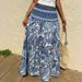 Women's Bohemian Style Long Skirt Printed Holiday Leisure European And American Skirts For Women_ecoleips.com