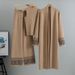 Women's Clothing Lazy Temperament Knitted Suit Women's Spring New Vest Sweater Cardigan Wide Leg Pants Three Piece Suit_ecoleips.com