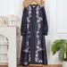 2026 New Cross-Border Muslim Middle Eastern Short-Sleeved Shirt Long Robe Printed Dress Ethnic Style_ecoleips.com