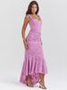 Mozision Off-shoulder Backless Sexy Evening Dress For Women Purple Sleeveless Strapless Ruched Bodycon Club Party Dress_ecoleips.com