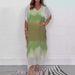 Women's Clothing Women's Long Chiffon Casual Color Matching Dress_ecoleips.com