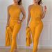 Women's Clothing Women's Casual Fashion Slim Top Solid Color Pants With Belt Suit For Women_ecoleips.com