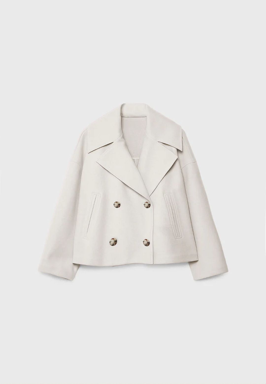Fall 2025 New Women's Fashion Temperament Commuter Lapel Double-breasted Cropped Woolen Jacket_ecoleips.com