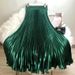 Satin Pleated Fishtail Skirt 1 Meter Long High Waisted Midi Style for Women Dancewear Large Swing Umbrella Shape Factory Direct Sale_ecoleips.com