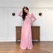 Modest Abaya Dress/Muslim Dress Women Elegant Long Sleeve Bodycon Dress With Rhinestone Accents – Slim Fit Formal Dress , Breathable & Stylish_ecoleips.com