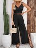 Women's Clothing Jacquard Striped Suspenders Straight Slit Casual Pants Summer Women's Two Piece Trousers Suit_ecoleips.com