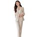 Women's Professional Blazer Set Slim Fit Office Suit Jacket And Pants Petite Friendly Business Casual Formal Occasions_ecoleips.com