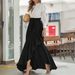 K Women's Plaid Mermaid Half Skirt With Ruffled Edges, Irregular Hem, High Waist, Casual Umbrella Wrapped Long Skirt_ecoleips.com