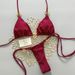 2026 European American Style Solid Color 3PC Swimsuit Halter Neck Bikini Set High-End Beachwear Sexy Vacation Polyester Nylon_ecoleips.com
