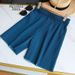 Women's High-Waisted Pleated Shorts Casual Five-Point Pants Loose Slimming Versatile Straight Leg Wide Leg Spring Summer_ecoleips.com