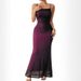 Elegant Square Neck Mesh High Waist Bodycon Long Dress With Spaghetti Straps - Flowy Summer Maxi Dress In Purple, Red, Blue_ecoleips.com