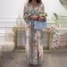 Women's Clothing New Temperament V Neck Long Sleeved Printed Retro Palace Style Swing Spring Dress_ecoleips.com