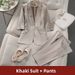 Women's Two Piece Faux Acetate Satin Suit Jacket Stylish Professional Youthful Spring Summer_ecoleips.com