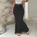 Verve Ins2025 Sexy Hot Girl Design Sense Waist Cutout Small V Slimming Bodycon Skirt_ecoleips.com