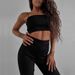 Fashion Casual Suit Women's Sexy Waist Baring Chest Suspender Sports Tight Trousers_ecoleips.com