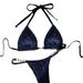 Women's Clothing New Sexy T-Shaped Pearl Leopard Special Fabric Swimsuit_ecoleips.com