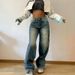 High Waisted Wide Leg Jeans for Women European American Style Retro Washed Straight Leg Loose Fit Slimming Floor Length Sexy Denim Trousers_ecoleips.com