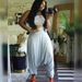 LS6299 Women's Solid Color Sexy Tube Top Harem Pants Two-Piece Set_ecoleips.com