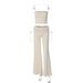 Women's Summer Fashion Slim Fit Suit Solid Color Strapless Top Flared Trousers 2025 New Style Cross Border Trade Clothing_ecoleips.com