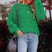 Aria Basics Aria Basics 2025 Autumn Winter New Cross-Border European American Foreign Trade Pom-Pom Knit Loose Long Sleeve Pullover_ecoleips.com
