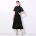 Women's High-End Two Piece Suit Lace Hollowed Out Short Sleeved High Waisted Skirt Fashionable For Spring And Autumn_ecoleips.com