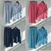 Women's Clothing 2 Piece Set Retro Cotton And Linen Shirt Set High Waist Loose Trousers Set_ecoleips.com