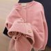 Pink Knitted Cardigan Women's Soft Glutinous Milk Fufu Lazy Sweater Jacket Autumn Winter New High Quality Guangzhou Thirteen Hong_ecoleips.com