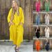 Elegant plus Size Two-Piece Set Flowy Shirt High-Waisted Trousers Office Casual Wear Versatile Wardrobe Staple Women's Clothing_ecoleips.com