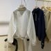 High-end Heavy-duty Embroidery, Age-reducing Stand-up Collar, Zip-up Pullover, Long-sleeved, Loose-fitting,_ecoleips.com
