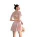 Aria Basics Beach Fairy Small Chest Push-Up Fashion Sweet Slimming Covering Ins Swimsuit Two-Piece Skirt Style Swimwear_ecoleips.com