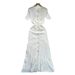 Women's Clothing Hollow Fungus Lace Sleeve Button Decoration Slim Fit Knitted Dress Fashion_ecoleips.com