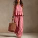 Women's Clothing Summer Women's Ruffle Sleeveless Wide Leg Suit Casual Cotton Linen Blend Style Fashion For Formal & Casual For Women_ecoleips.com