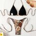 2026 New European And American Sexy Bikini Set With Straps, Fashionable Printed Halter Neck Beach Vacation Swimsuit For_ecoleips.com