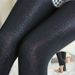 Women's Fleece-Lined Tights With Metallic Shine, High-Waisted Thermal Leggings, Opaque & Stretchy Winter Pants, Plus Size Foot-Loop Design_ecoleips.com