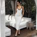 European And American Style Women's Fashion Cross-Border Hot-Selling New Color-Block Backless Elegant Slim Fit_ecoleips.com