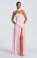 Women's Fashion High Slit Long Skirt Tube Top Solid Color Backless Dress Style Sexy New Style_ecoleips.com
